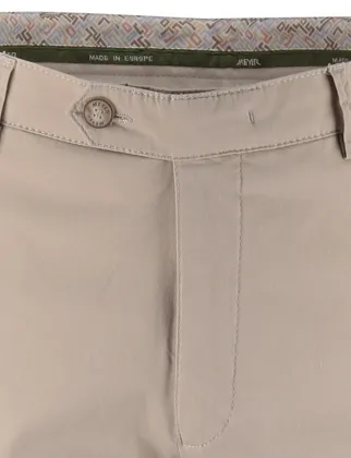 Pantalon Meyer beige flatfront normale fit