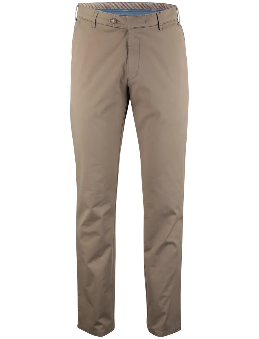 Bruine pantalon flatfront normale fit Meyer
