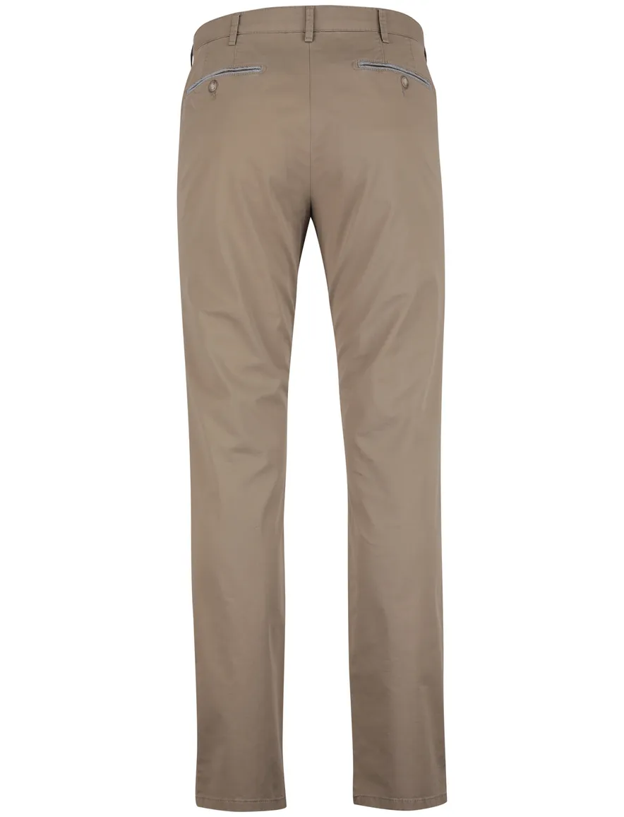 Bruine pantalon flatfront normale fit Meyer