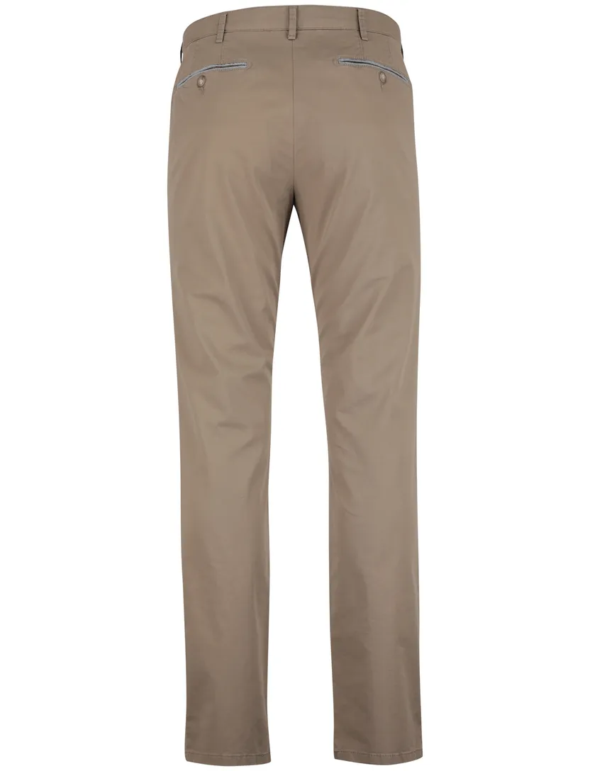 Pantalon flatfront model Meyer bruin normale fit
