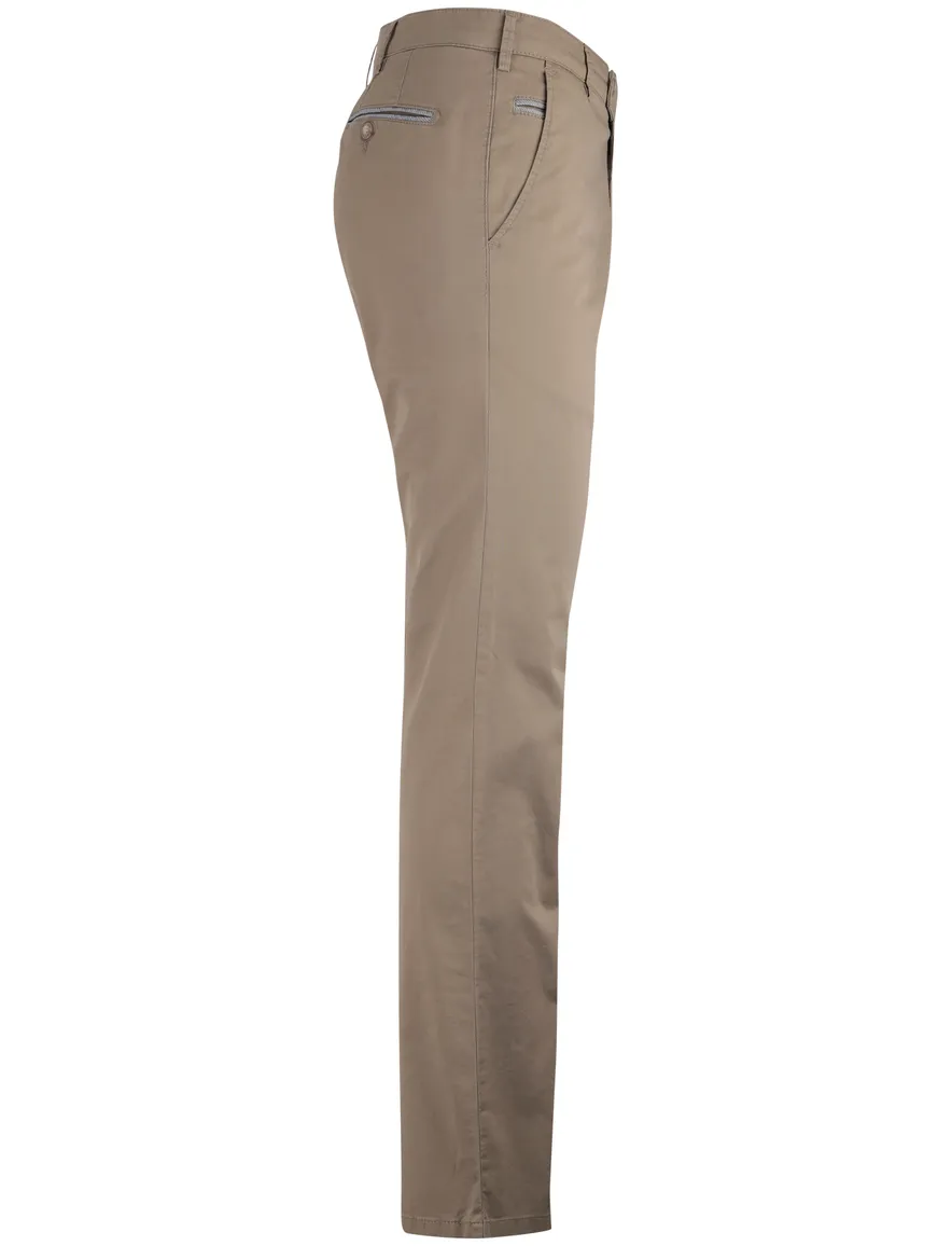 Bruine pantalon flatfront normale fit Meyer