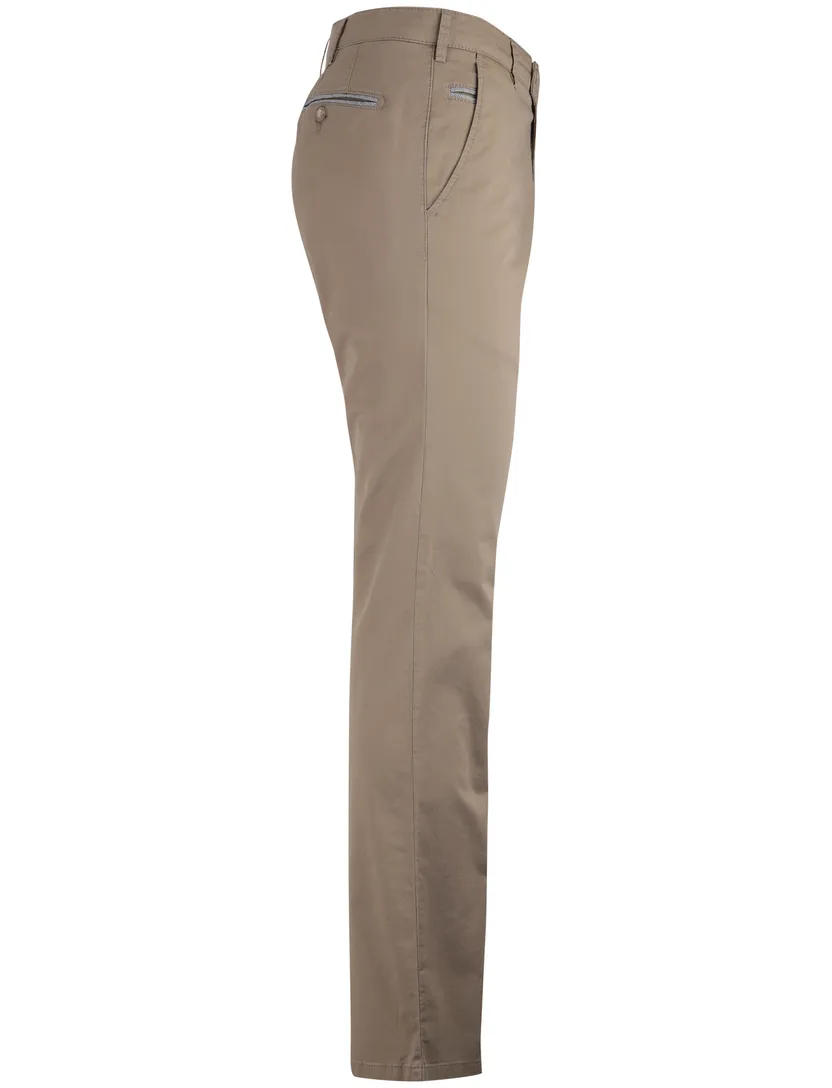 Pantalon flatfront model Meyer bruin normale fit