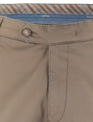Pantalon flatfront model Meyer bruin normale fit