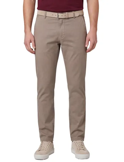 Meyer Bruine pantalon flatfront normale fit Meyer