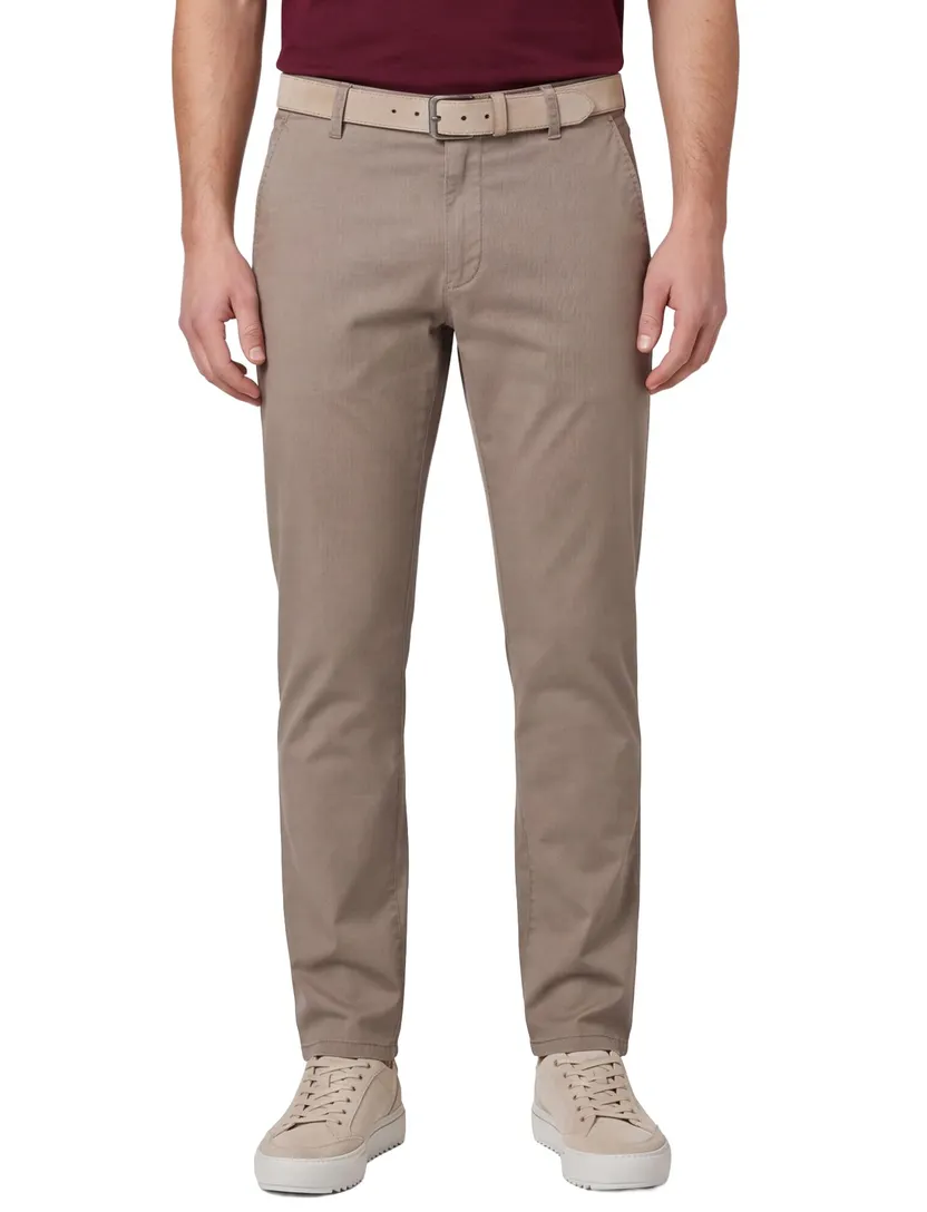 Pantalon flatfront model Meyer bruin normale fit