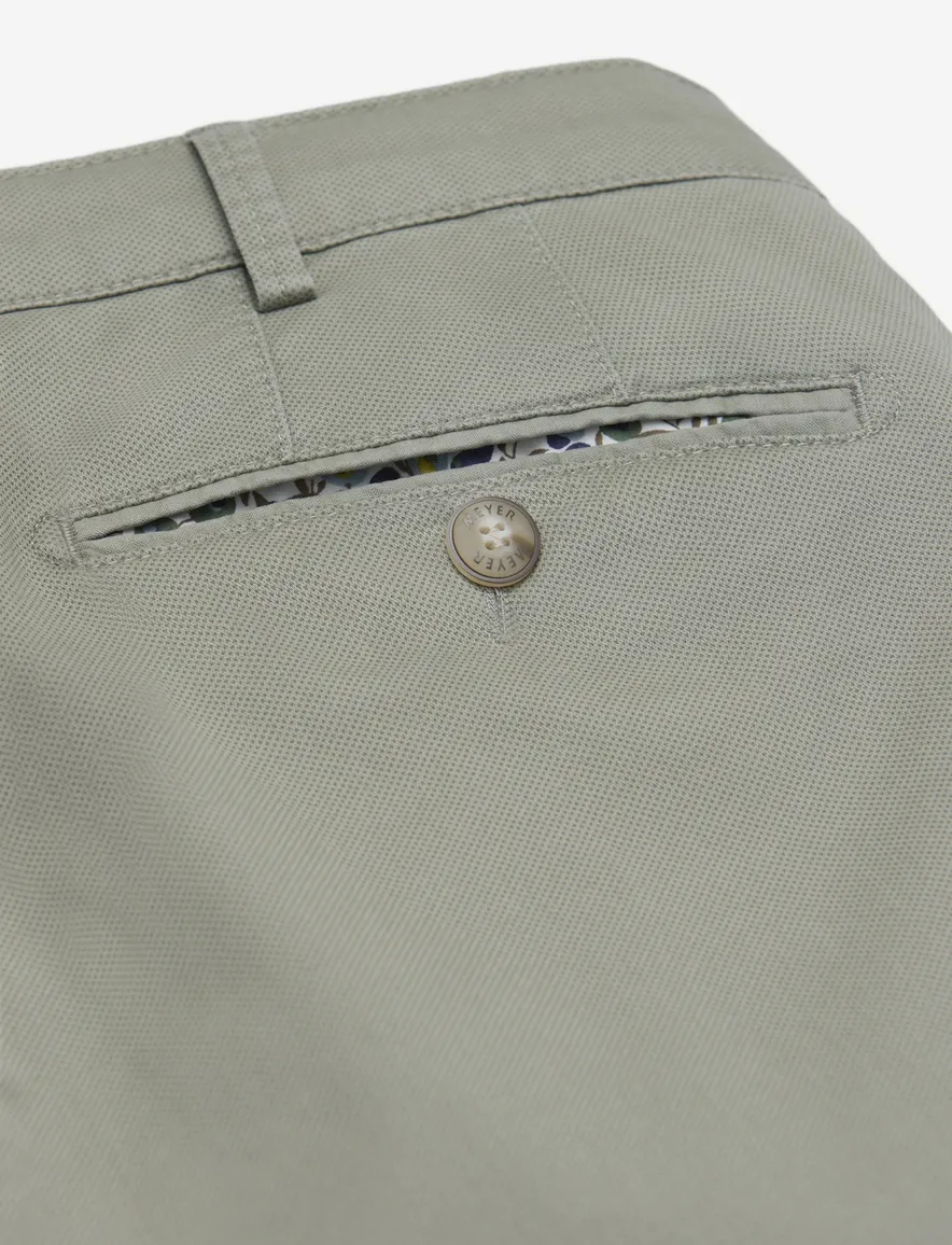 Groene pantalon flatfront Meyer Bonn normale fit