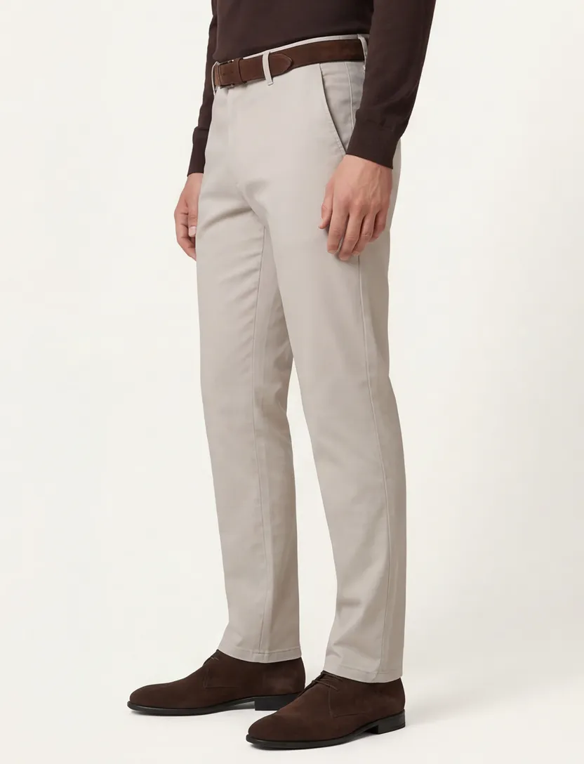 Pantalon flatfront Meyer Bonn normale fit beige