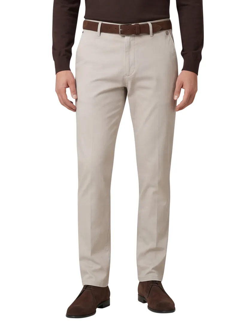 Pantalon flatfront Meyer Bonn normale fit beige