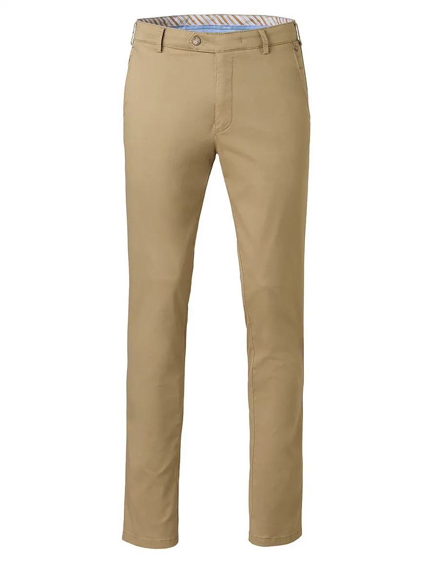 Camel pantalon flat front Meyer Bonn bio katoen