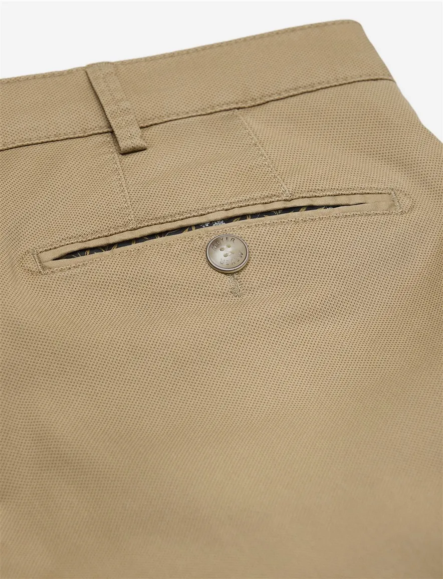 Camel pantalon flat front Meyer Bonn bio katoen