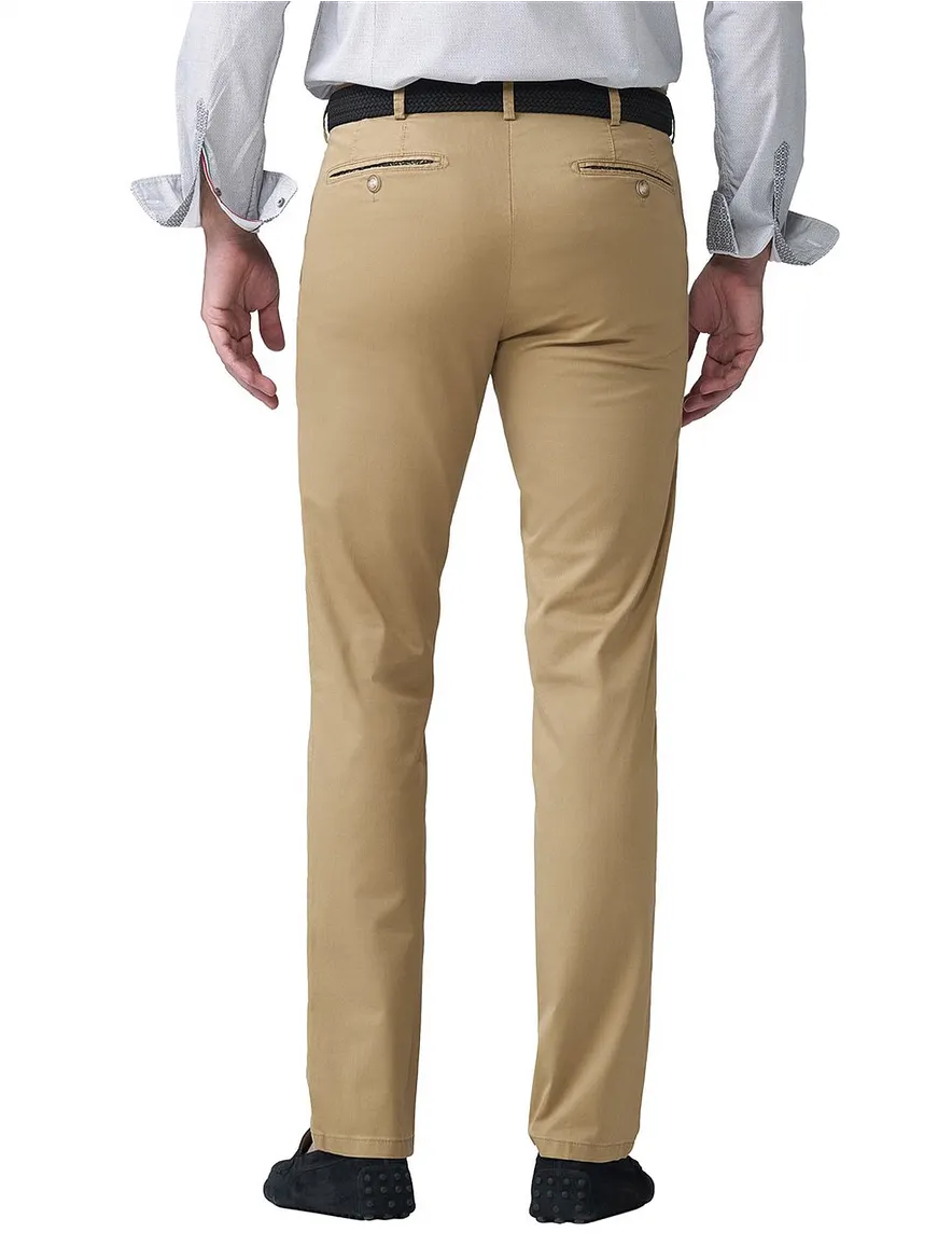Camel pantalon flat front Meyer Bonn bio katoen