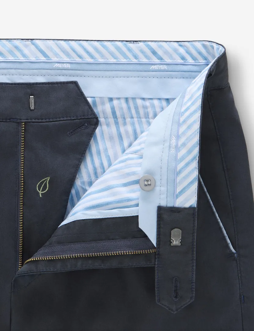 Pantalon flatfront Meyer navy normale fit