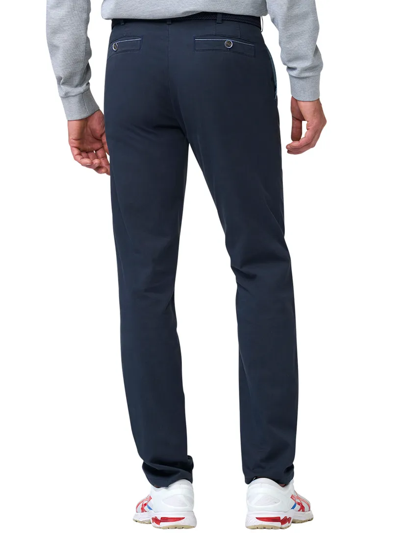 Pantalon flatfront Meyer navy normale fit