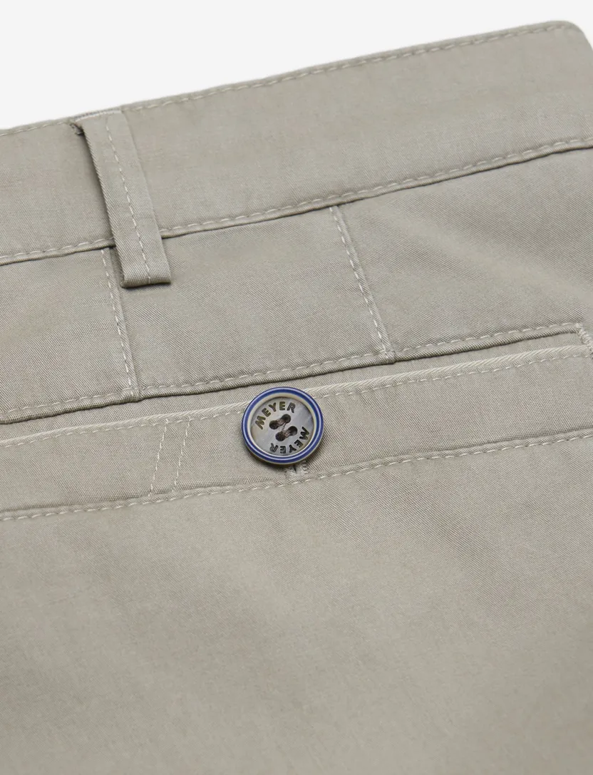 Pantalon beige Meyer flatfront model normale fit