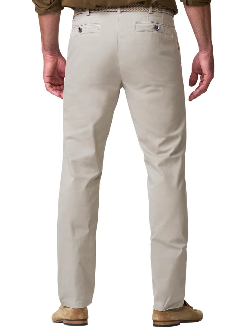 Pantalon beige Meyer flatfront model normale fit