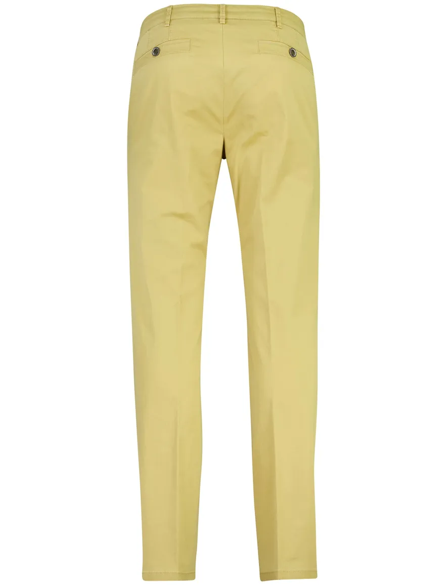 gele pantalon Meyer New York flatfront model