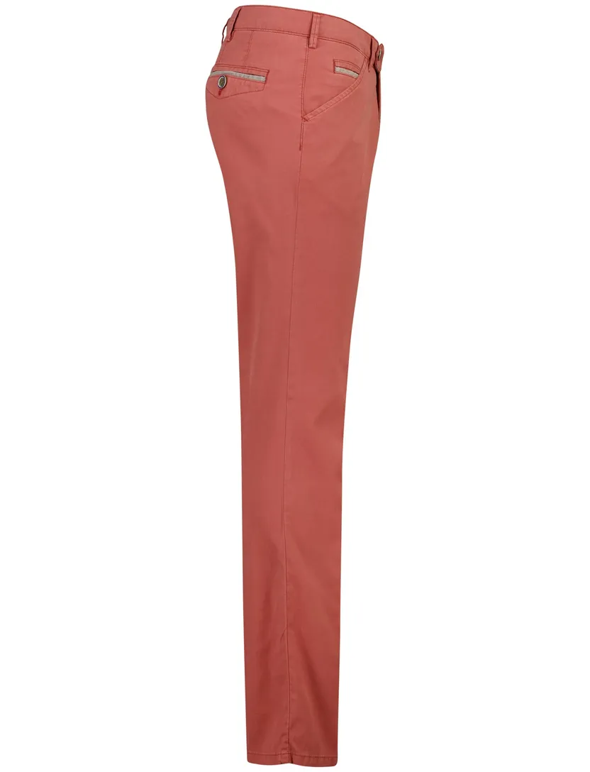 pantalon Meyer chicago rood normale fit katoen zonder omslag