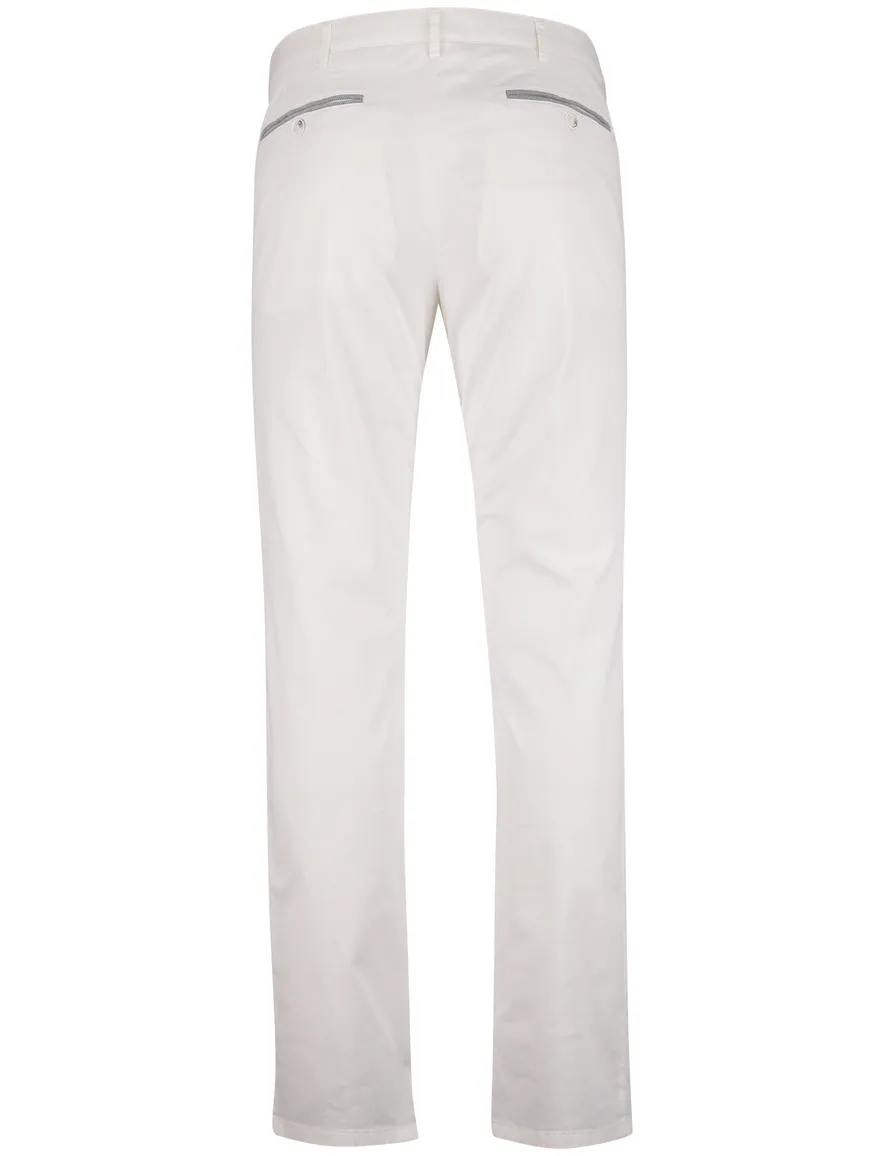 Witte pantalon flatfront Meyer normale fit
