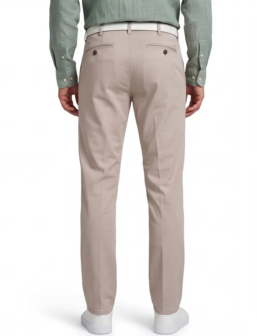 Pantalon flatfront model Meyer normale fit beige