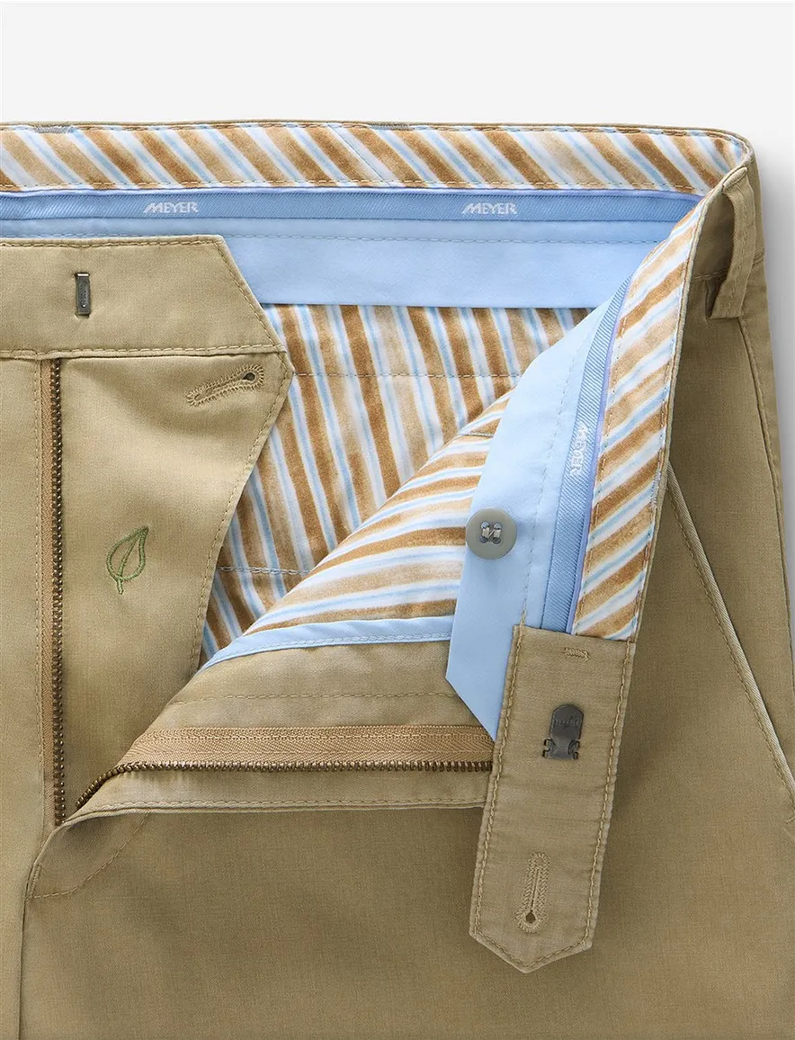 Meyer chino camel flat front New York effen