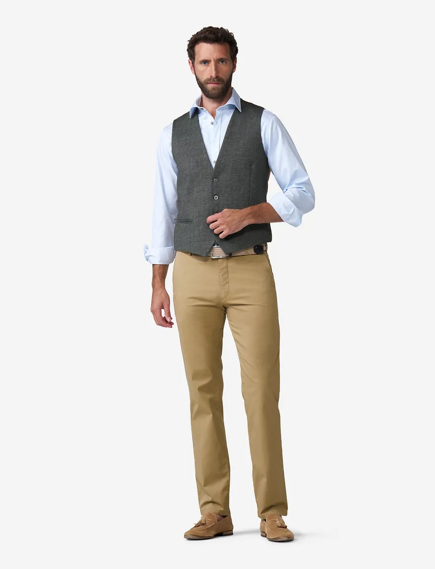 Meyer chino camel flat front New York effen