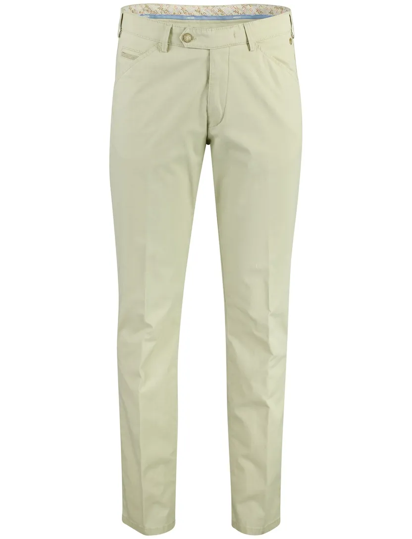 Pantalon Meyer Chicago groen flatfront model normale fit