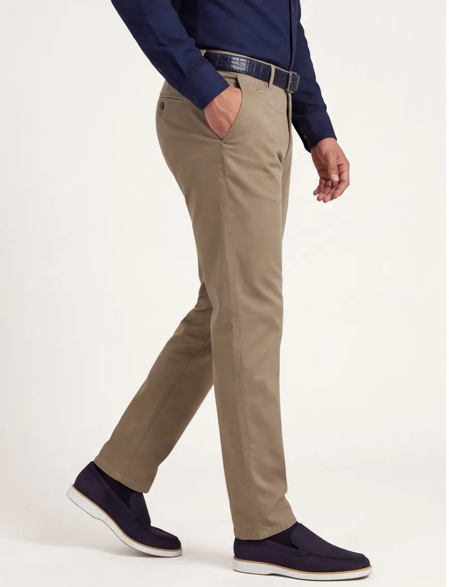 bruine pantalon zonder omslag Meyer Chicago