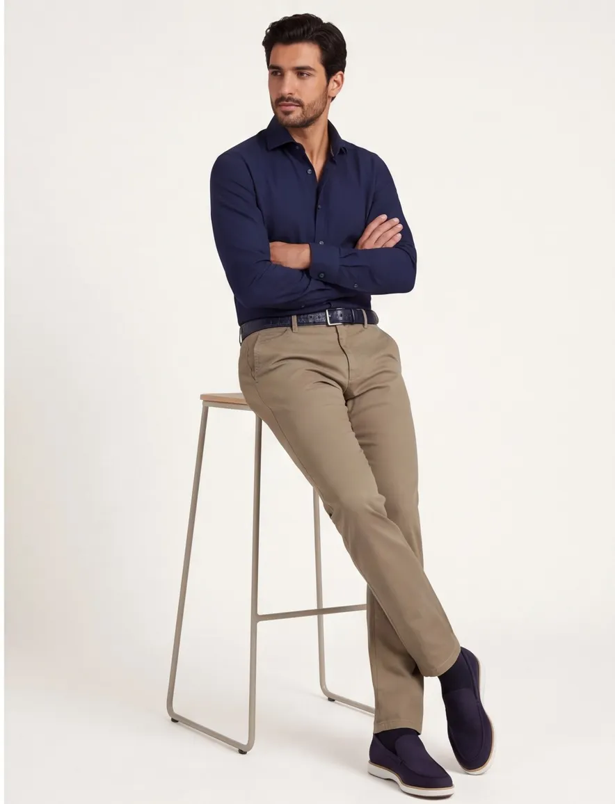 Meyer Pantalon chino bruin Chicago
