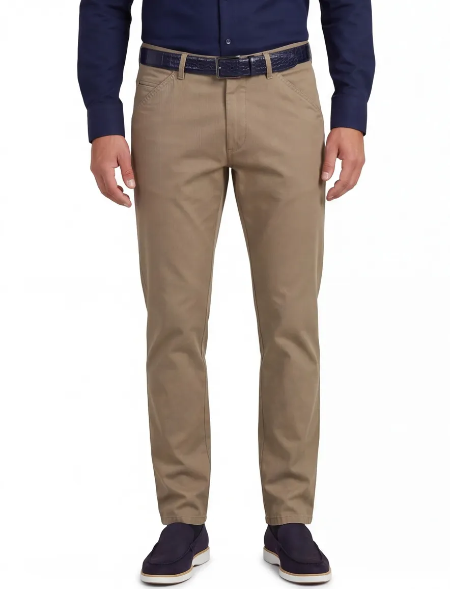 bruine pantalon zonder omslag Meyer Chicago