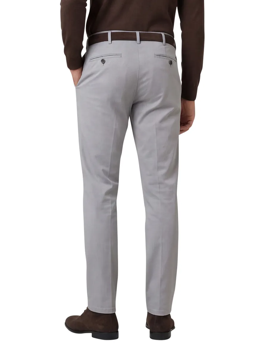 Grijze pantalon Meyer New York flatfront normale fit