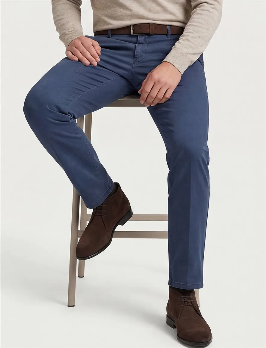 Meyer pantalon chino blauw New-York