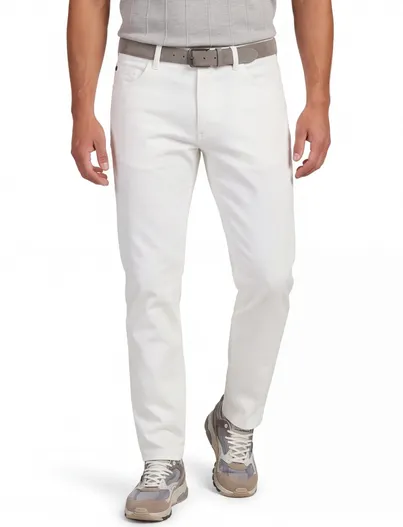 Meyer Broek Meyer Dublin wit normale fit katoen
