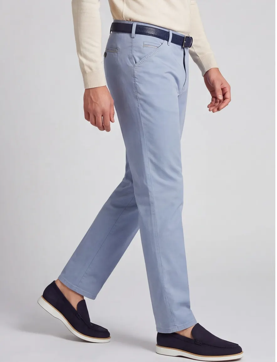 Meyer Pantalon chino lichtblauw Chicago