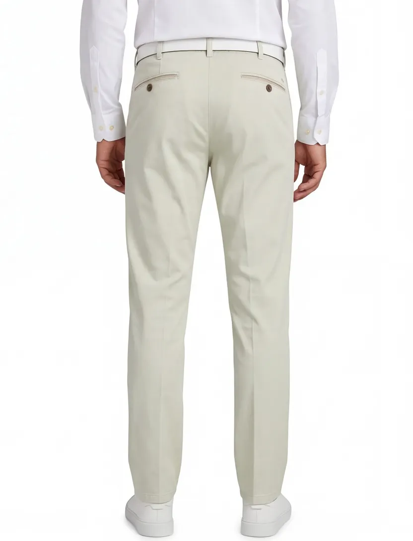 Pantalon Meyer Chicago creme flatfront normale fit