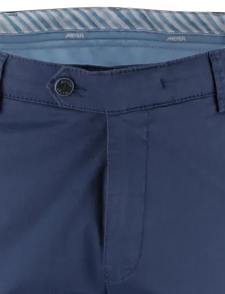 Pantalon flatfront model Meyer blauw normale fit