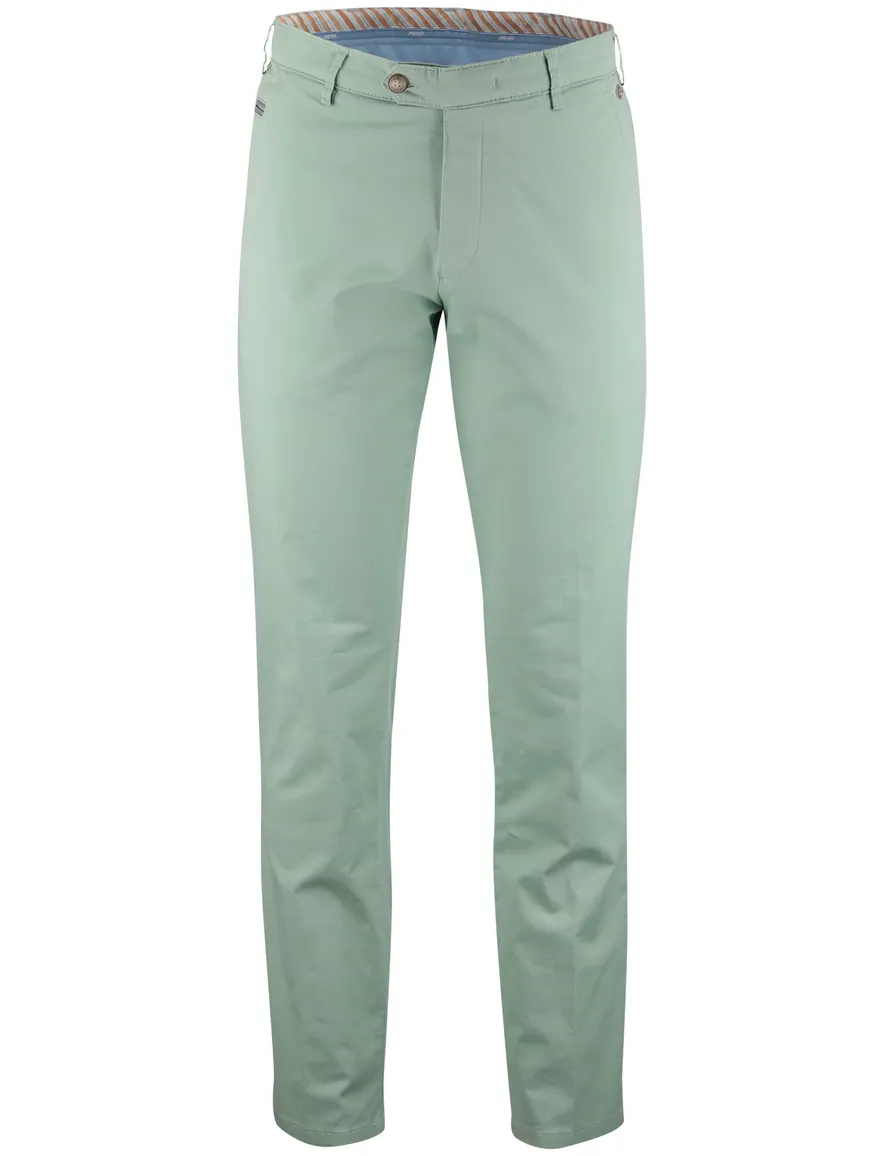Groene pantalon flatfront normale fit Meyer