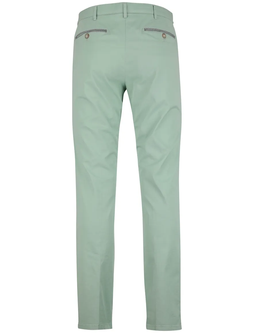 Groene pantalon flatfront normale fit Meyer