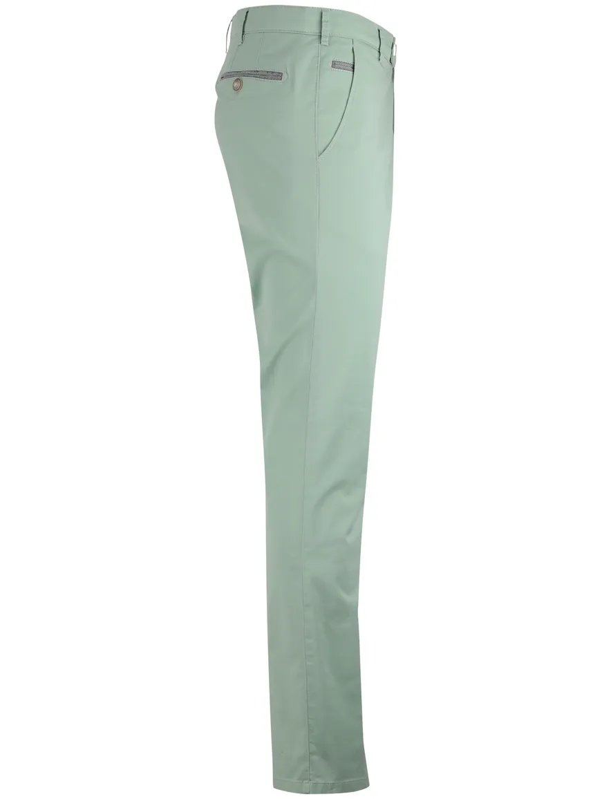 Groene pantalon flatfront normale fit Meyer