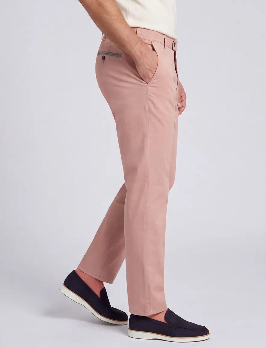 Meyer Bonn broek roze katoen normale fit