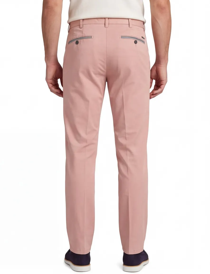 Meyer Bonn broek roze katoen normale fit