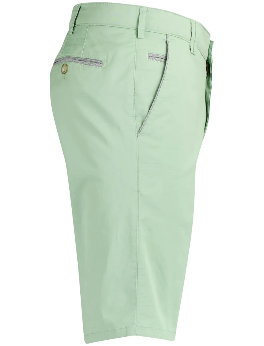 Groene bermuda Meyer normale fit zonder omslag
