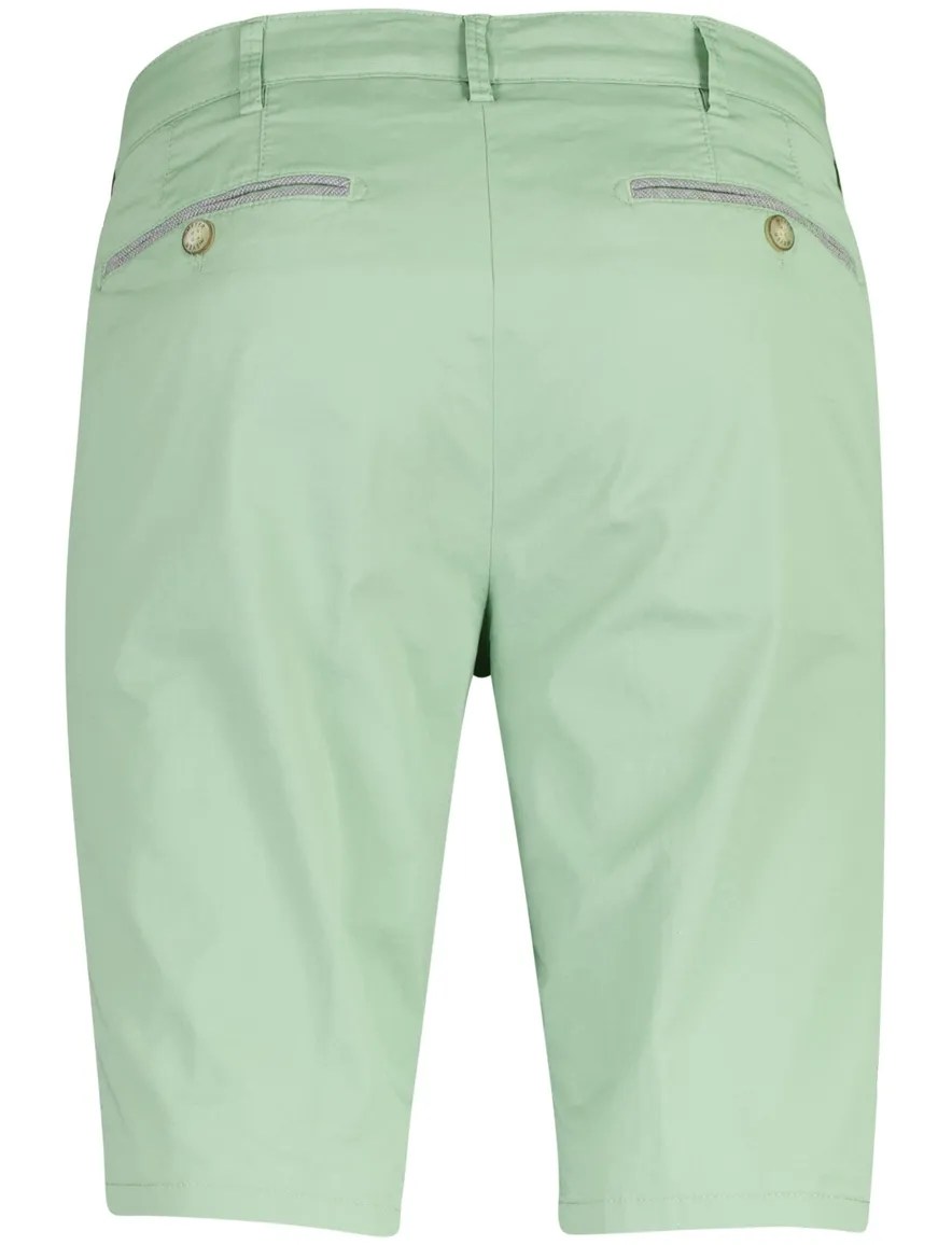 Groene bermuda Meyer normale fit zonder omslag
