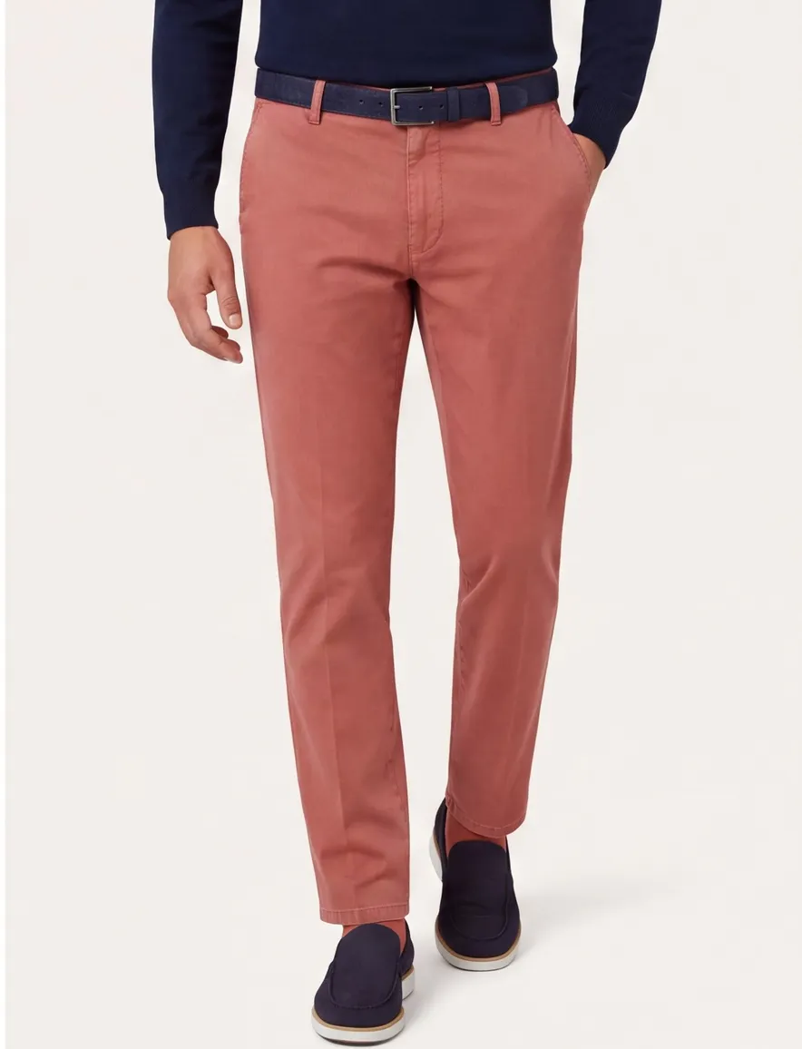 Broeken Meyer Oslo roze normale fit