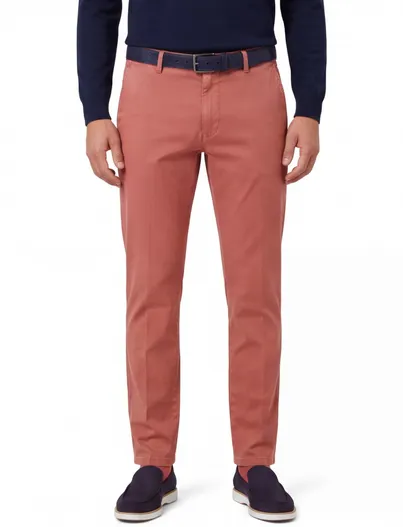 Meyer Meyer Oslo chino roze stretch