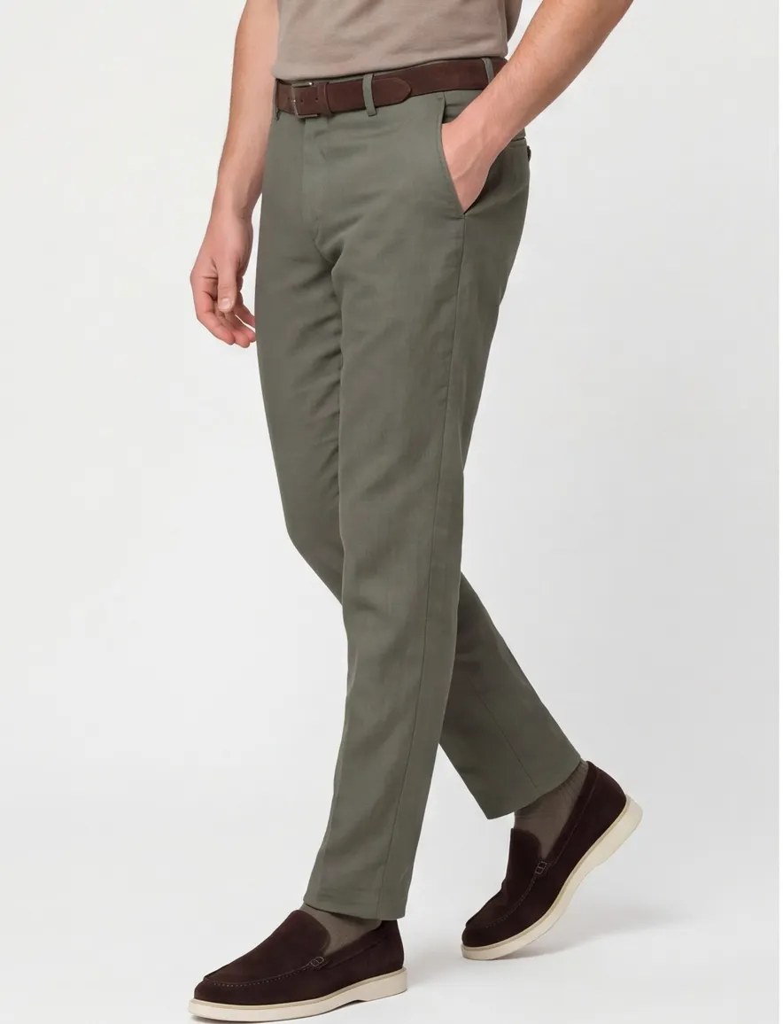 Groene pantalon Meyer Bonn normale fit