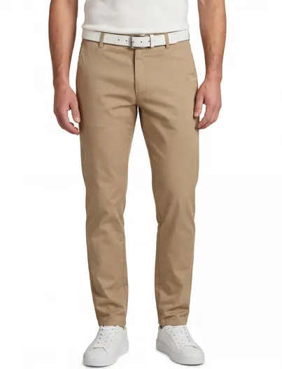 Meyer Khaki pantalon Meyer Bonn flatfront model normale fit katoen