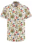 overhemd met print A Fish Named Fred korte mouw multicolor katoen