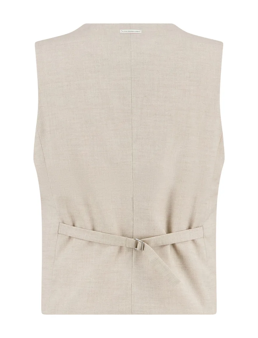 A Fish Named Fred gilet beige normale fit