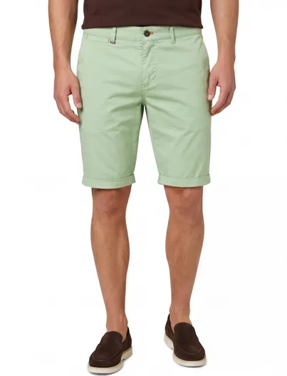 A Fish Named Fred Groene korte broek A Fish Named Fred slim fit