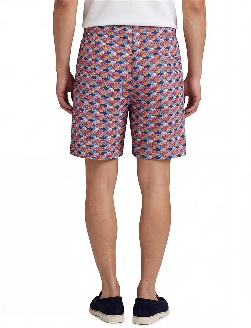 Rood oranje zwembroek met vissen print A Fish Named Fred